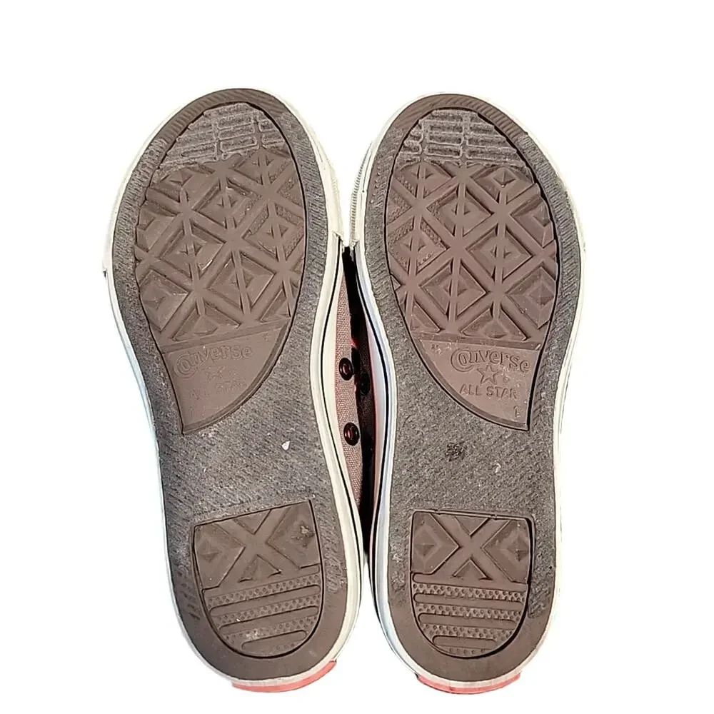 Converse Double Tongue Grey Orange Animal Print Junior Size 1